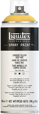 Tinta em Spray Profissional Liquitex, 12 oz (400ml), Amarelo Cádmio Escuro Intenso