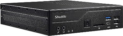 PC Mini Barebone Shuttle XPC Slim DH410S com suporte Intel H410 para CPU Cometlake-s LGA1200 de 65W Sem RAM Sem HDD/SSD Sem CPU Sem OS (Sem Suporte Vesa)