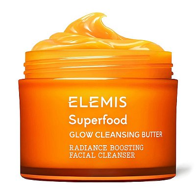 Manteiga de Limpeza ELEMIS Superfood AHA Glow, Limpeza Facial Diária/Máscara Remove Maquiagem, Limpa e Ajuda a Iluminar, Nutrir e Hidratar a Pele