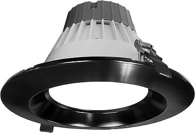 Iluminação NICOR CLR82SWRVS9BK CLR Selectable CCT Downlight, 8, Preto