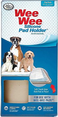 Suporte para tapete higiênico de silicone para treinamento de cães Wee-Wee da Four Paws - Contagem de 1 camada.