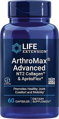 Life Extension ArthroMax Avançado com Cápsulas de Colágeno NT2 & AprèsFlex, Nossa Fórmula para Saúde, Conforto e Mobilidade das Articulações, Não-Transgênico, Livre de Glú