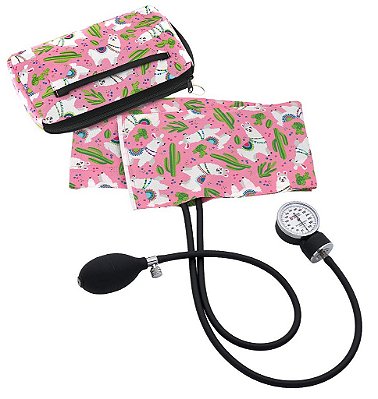 Prestige Medical Premium Aneroid Sphygmomanometer & Carrying Case, Lhamas Rosa