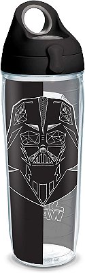 Tervis Star Wars Vader Trooper Feito nos EUA Copo de Viagem Isolado de Parede Dupla Mantém Bebidas Geladas e Quentes, Garrafa de Água de 24oz, Clássico