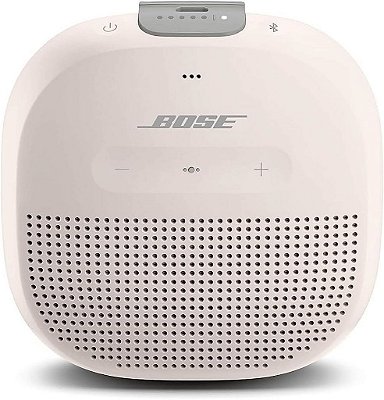 Alto-falante Bluetooth portátil à prova d'água Bose SoundLink Micro: Alto-falante pequeno com microfone, fumaça branca.