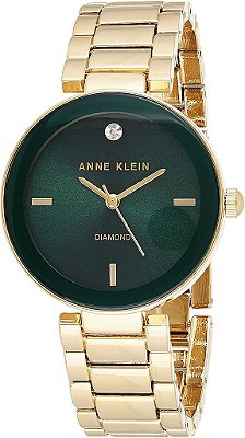 Relógio de Pulseira com Mostrador de Diamante Genuíno para Mulheres Anne Klein