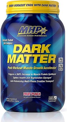 MHP Dark Matter Pós-Treino, Acelerador de Recuperação, c/Creatina de Fases Múltiplas, Carboidrato de Milho Ceroso, 6g de EAs, Ponche de Frutas, 20 Porções