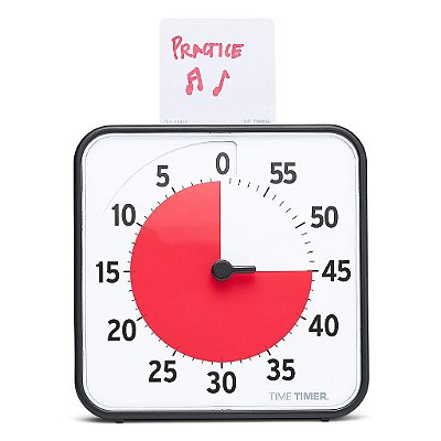 Cronômetro visual TIME TIMER de 8 polegadas - Relógio de contagem regressiva de mesa de 60 minutos com cartão de atividade apagável a seco, também magnético - para sala de aula de crianças, ferramenta de estudo