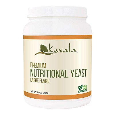 Kevala - Levedura Nutricional Deliciosa Tempero Vegano - Baixo teor de sódio, sem OGM, sem glúten e Kosher - 14 onças