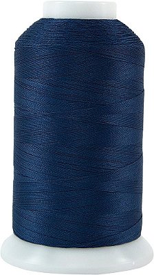 Linha de costura de algodão egípcio de 3 fios, peso 50, Superior Threads Masterpiece Cone - 2.500 jardas (#175 Azul União).