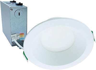 Série HALO LCR6 - Módulo LED Integrado Canless Ajustável de 6 polegadas com Recuo Embutido e Acabamento Branco 3000 Lumens.