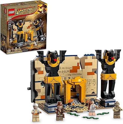 LEGO Indiana Jones Fuga da Tumba Perdida 77013 Brinquedo de Construção, Apresentando uma Múmia e um Miniatura do Indiana Jones do Filme Indiana Jones e os Caçadores da Arca Perdida, Ideia de Presente para Crian