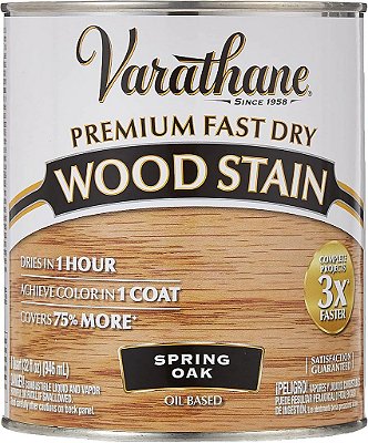 Rust-Oleum 1 qt Brands 262004 Spring Oak Varathane Fast Dry Wood Stain
Rust-Oleum 1 qt Marcas 262004 Spring Oak Varathane Mancha de Madeira de Secagem Rápida