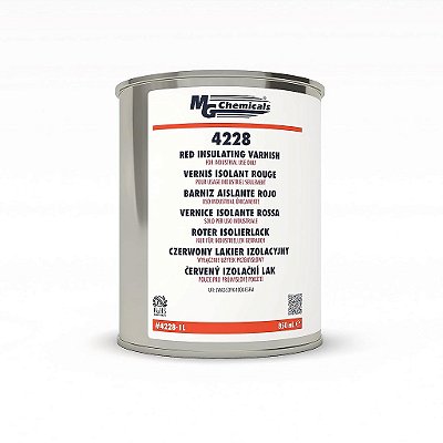 Verniz Isolante Vermelho MG Chemicals 4228, Proteção Térmica Classe H, Lata de 945 mL