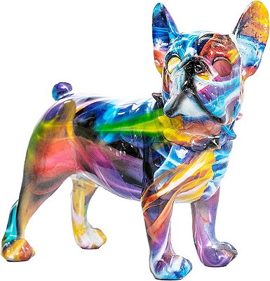 Decoração para casa Interior Illusions Plus Smoke Art Bulldog Ears Up-9.5 Long, Multicolorido