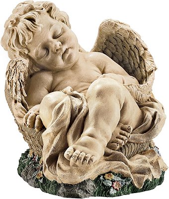 Escultura de Anjo Descansando à Tarde, Médio, Cor Completa da Design Toscano NG31854