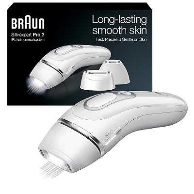 Sistema de remoção de pelos de longa duração Braun IPL para mulheres e homens, Novo Silk Expert Pro 3 PL3221, Uso de cabeça aos pés, para corpo e rosto, Alternativa à remoção a laser em salão,