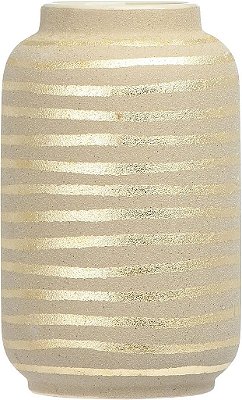 Vaso de cerâmica Main + Mesa com padrão dourado