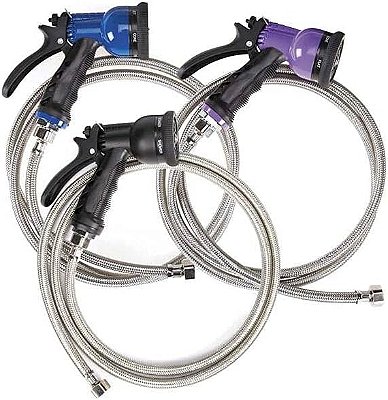 Mangueiras de Spray 6 em 1 Master Equipment - Mangueiras Versáteis e Coloridas para Uso em Pet Shops de Banho e Tosa - 60, Azul