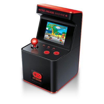Máquina de fliperama retrô da My Arcade X - Mini fliperama jogável: 300 jogos estilo retrô integrados, 5,75 polegadas de altura, alimentado por pilhas AA, display colorido de 2,5 polegadas,