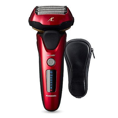 Barbeador elétrico Panasonic ARC5 para homens com aparador retrátil, barbeador elétrico úmido e seco de 5 lâminas com sensor inteligente de barbear e cabeça pivotante flexível 16D - ES-ALV