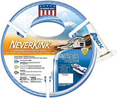 Mangueira de água TEKNOR APEX 7604-25 NeverKink para RV/Marítimo - 1/2 x 25'