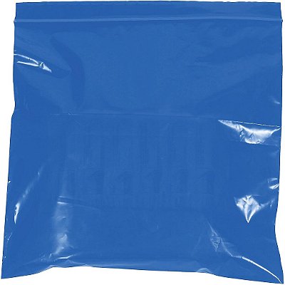 Saco Plástico Ziplock Azul 5 x 8, 2 Mil (1000/Caixa) - Poly Bag Guy