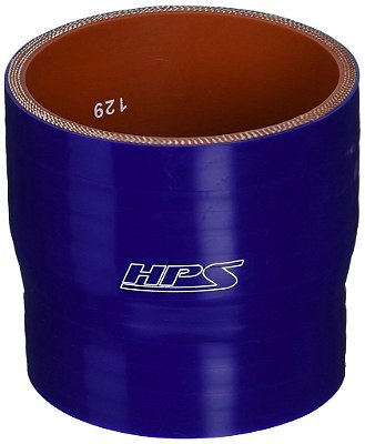 Mangueira Redutora HPS HTSR-275-300-AZUL de Silicone de Alta Temperatura com Reforço de 4 Camadas, Pressão Máxima de 50 PSI, Comprimento de 3 polegadas, Diâmetro Interno de