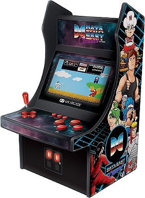 Meu Arcade Data East Classics Mini Player - Mini Máquina de Arcade de 10 Polegadas - 35 Jogos Retrô Inclusos - Heavy Barrel, Caveman Ninja e Mais - Colecionável Licenciado