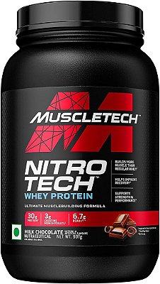 Pó de Proteína Whey | MuscleTech Nitro-Tech Whey Isolada de Proteína & Peptídeos | Proteína + Creatina para Ganho Muscular | Construtor Muscular para Homens & Mulheres | Nutrição Esport