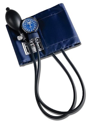 Monitor de Pressão Arterial Manual Labtron, Manguito Infantil Azul, Esfigmomanômetro Aneróide de Luxo Labstar