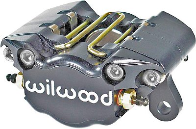Pinça de freio Wilwood, Dynapro, 2 pistões, alumínio usinado, anodizado em cinza, 13.000 pol de diâmetro externo x 0.380 pol de espessura de rotor, montagem de parafuso