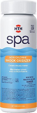 Oxidante de choque sem cloro HTH Spa 86135, Produto químico para clarear água turva de spa e banheira de hidromassagem, 2,25 lbs