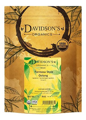 Organic Davidson's, Chá Oolong Estilo Formosa, Folhas Soltas, Bolsa de 16 Onças
