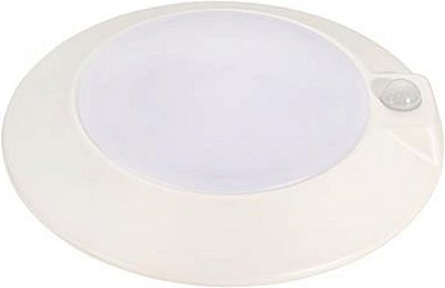 Luminária de disco de montagem superficial LED Topaz 6'' com sensor de movimento, 4000K, branco