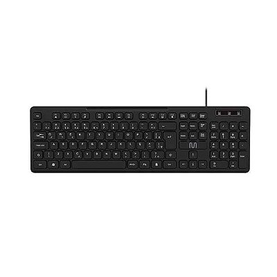 Teclado Com Fio Conexao Usb C/ Cabo De 180Cm Preto Tc294