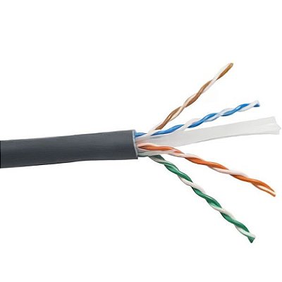 Cabo de Rede UTP Norphel CAT6 100% Cobre Interno - Preto 305 metros