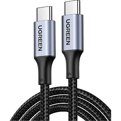 Cabo Ugreen USB-C a USB-C 70427 - Preto 1 metro