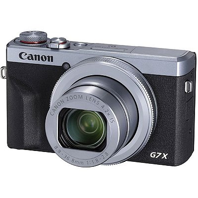 Câmera Canon PowerShot G7 X Mark III - Prata/Preto