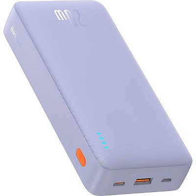 Carregador Portátil Baseus Airpow 20W 20.000 mAh + Cabo USB-C - Lilás