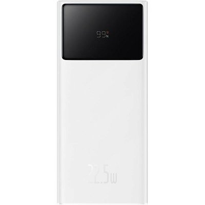 Carregador Portátil Baseus Star-Lord LCD 22.5 W 10.000 mAh 2 x USB-A + USB-C - Branco (PPXJ100002)