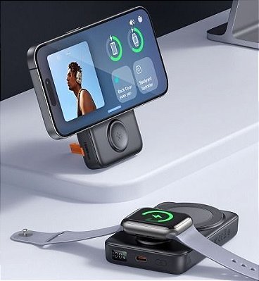 Carregador Portátil Mcdodo MC-1461 Bracket Magsafe 20 W 10.000 mAh Sem Fio USB-C - Preto
