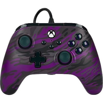 Controlador com Fio PowerA Enhanced para Xbox Series X/S/One - Purple Camo (PWA-A-07981)