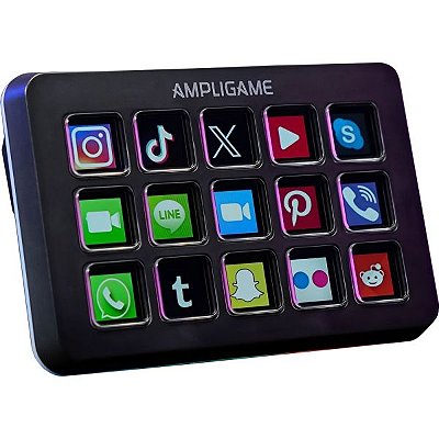 Controlador de Transmissão Fifine D6 Stream Deck - Preto