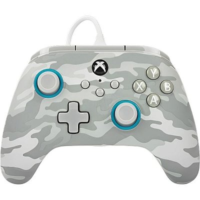 Controle com fio PowerA Advantage para Xbox Series X/S/One - Arctic Camo (PWA-A-06011)
