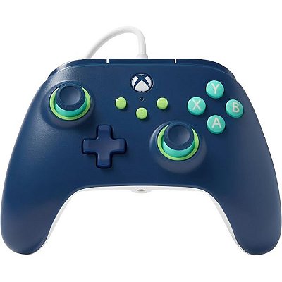 Controle com fio PowerA para Xbox Series X/S/One - Mariner Blue (PWA-A-10861)