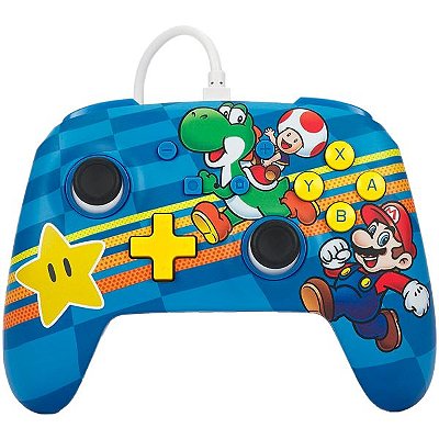 Controle PowerA com Fio para Nintendo Switch - Mushroom Kingdom Friends (PWA-A-06211)