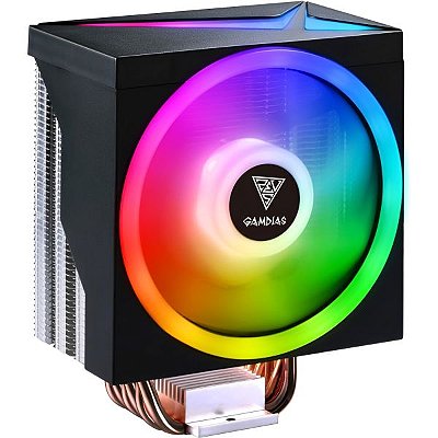 Cooler Gamdias Boreas M1-610 120 mm PWM ARGB para CPU - Preto