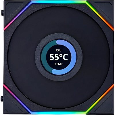 Cooler Lian Li Uni Fan TL LCD 120 Reverse - Preto