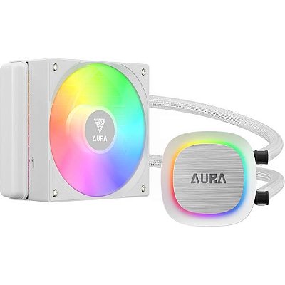 Cooler Líquido Gamdias Aura GL120 V2 ARGB 120 mm PWM para CPU - Branco